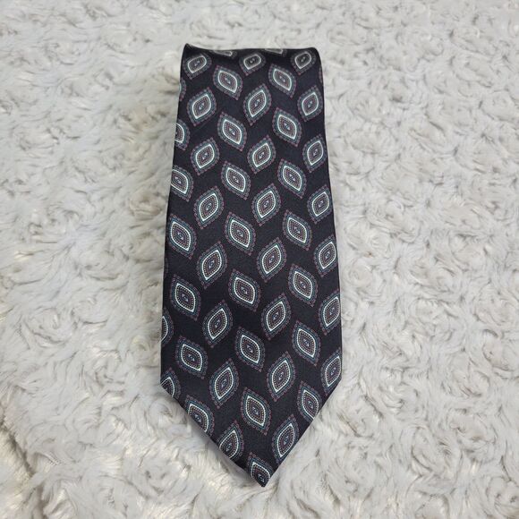 vintage allyn st. john mens tie abstract print classic designer - Picture 1 of 4